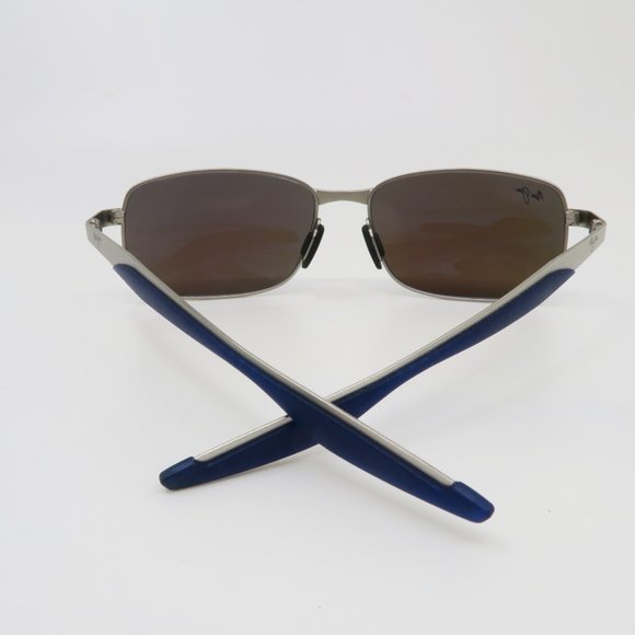 Maui Jim Shoal MJ797-17M Chrome/Blue Plus2 Polarized Sunglasses with Defects - Picture 7 of 8